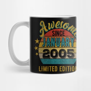 17 Year Old 17th Birthday Design for January 2005 born Limited Edition Legend BDay Gift Mug